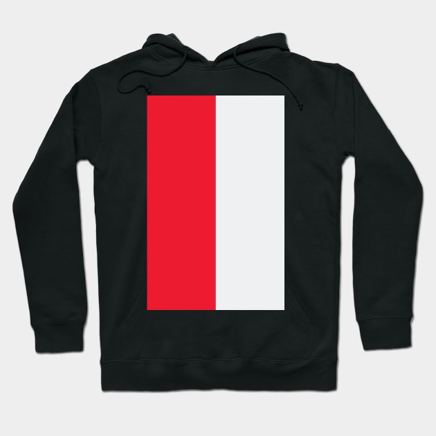 Sheffield Red and White Halves Hoodie by Culture-Factory